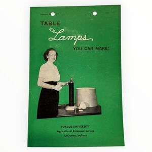 1953 Purdue Table Lamps You Can Make Bulletin MCM DIY Lighting 379 4-H Indiana